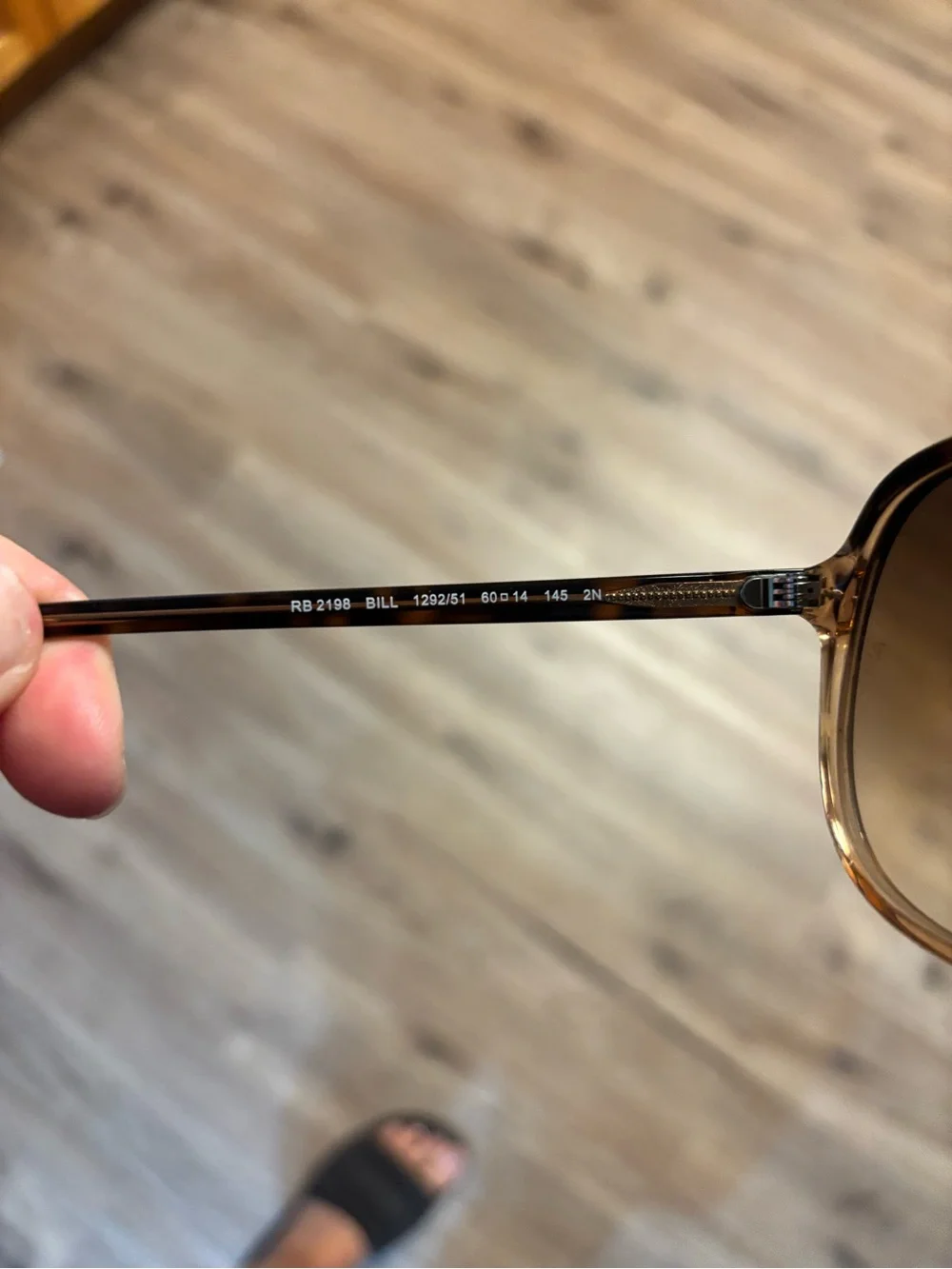 Ray-Ban unisex  Brown Gradient Lenses with Translucent Amber Frame Sunglasses